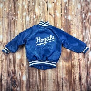 Vintage Chalk Line Kansas City Royals Satin Litle Boys Jacket Size 3